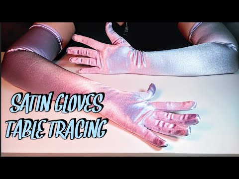 ASMR 🧤 Satin Gloves {Table Tracing - Follow My Directions 🌸 Visual Triggers} Whispering