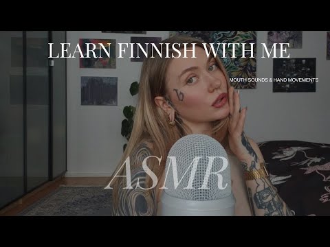 ASMR Teaching You Finnish 🇫🇮+Mouth Sounds/Gum Chewing (my first video in english!!) 
