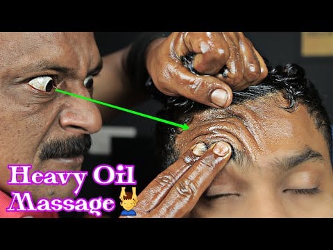 ASMR Heavy Oil Hair And Sculp Massage With 3d Scratching Sound | Neck And Ear Cracking Massage