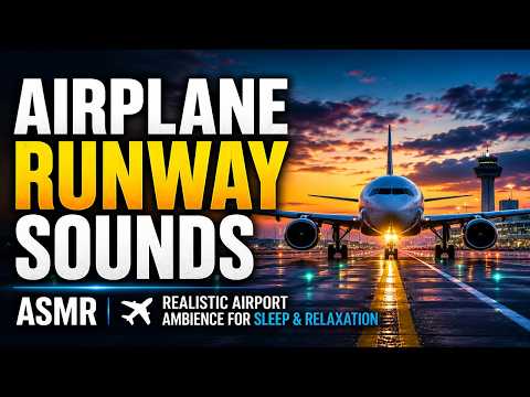 Airplane Runway Sounds ASMR ✈️ Realistic Airport Ambience for Sleep & Relaxation
