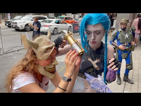 asking cosplayers to try asmr