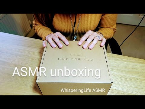 ASMR Apothecary Gift Set Unboxing || Crinkles Whispers Tapping || WhisperingLife ASMR
