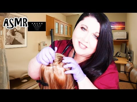 ASMR Scalp Check Doctor Roleplay (Soft Spoken) (Gloves, Rat Tail Comb, Hair Brushing, Hair Parting)