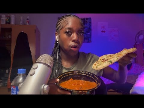 ASMR Butter Chicken Mukbang 😋 