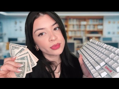 ASMR $5 girl makes you a Facebook account in the school library 🤦🏻‍♀️📚