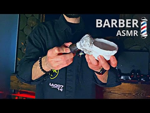 BARBER ASMR HAIRCUT No Talking - Slow and Fast Hair Cutting Sounds in Barbershop ASMR Roleplay