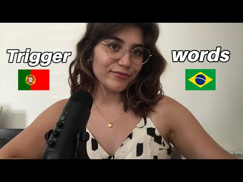 ASMR Saying my favorite Trigger Words in Portuguese 🇵🇹🇧🇷