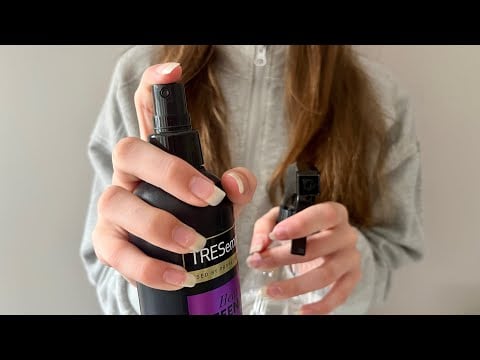 ASMR Using LOTS of my water sprays on your hair! Spray sounds | Lo-fi | Hair brushing | no tapping