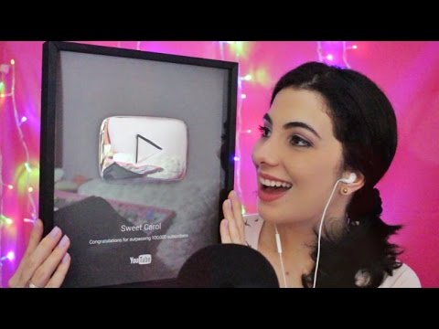 🎧[ASMR BINAURAL]👂  Plaquinha de 100 Mil Inscritos 💓🎬 - Vídeo para RELAXAR