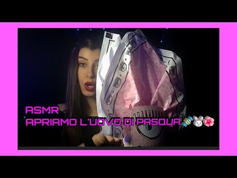 🇮🇹ASMR ITA• Eating sounds APRO L'UOVO DI PASQUA 🍬🐰🌺 , e lo MANGIO CON VOI #asmr