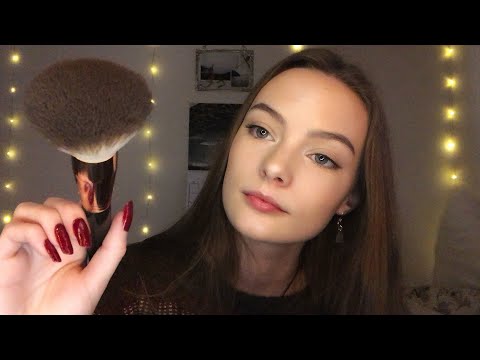 ASMR Face Brushing Personal Attention & Rambling  •◡•