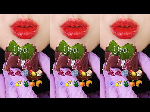 VERTICAL MUKBANG HONEY JELLY WAX CANDY MUKBANG CANDIED MARSHMALLOW, EMOJI FOOD ASMR 🍇