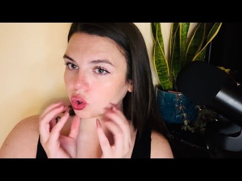 ASMR Mouth Sounds & Hand Movements, No Talking! (mixed in collarbone tapping and skin brushing) 