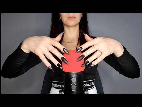 ASMR Sleep Inducing Mic Scratching - Brain Massage  MICS 🎤 & Nails 💙 No Talking