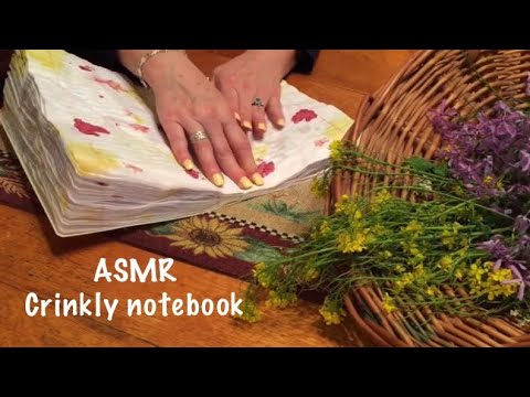 ASMR Page turning/Grungy Notebook /paper crinkles/Spring Fever (No talking)