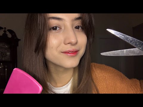 ASMR| Personal Haircut and Hair Treatment. Realistic sounds | Shampoo | Scissors sounds *soft spoken