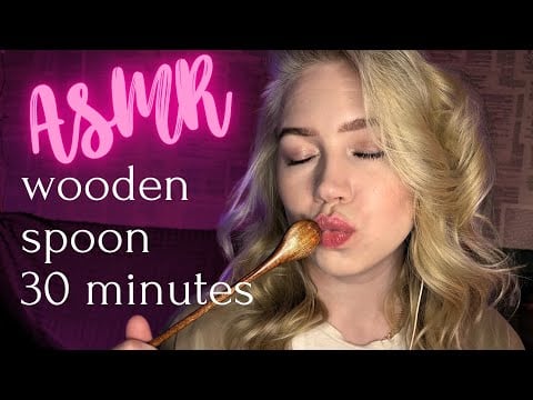 ASMR wooden spoon 🥄 30 minutes | #asmrminuha #asmr 