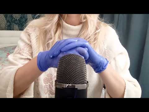 ASMR Tingles: Oily Blue Nitrile Latex (No Talking)