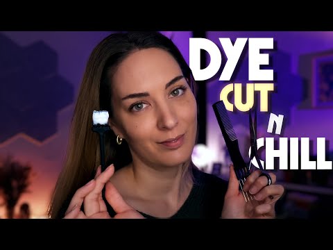 ASMR Hair Dye & Haircut Roleplay 💇‍♀️ | Color Mixing, Scalp Massage & Relaxing Sounds