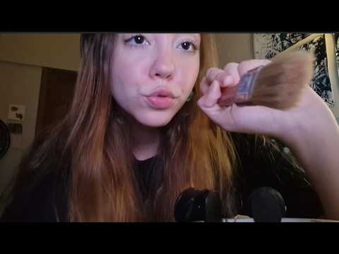 ASMR sons de boca e pincel na tela caseirinho 