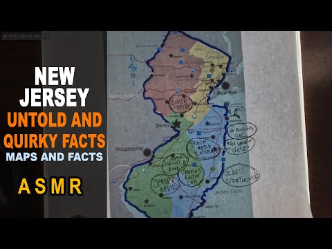 ASMR: NEW JERSEY  - The Untold and Quirky FACTS | Map outline with facts | ASMR maps and Facts