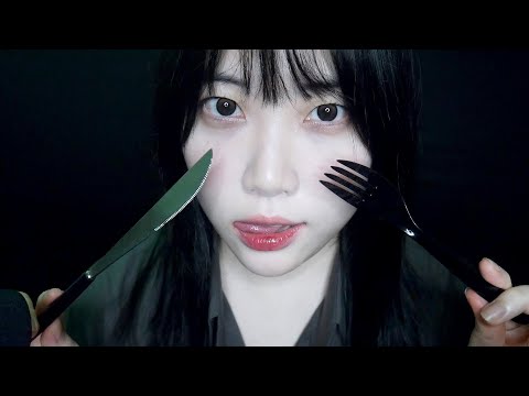 ASMR 여러분들을 맛있게 먹어줄게요 💜 (이팅유 , 낼루미, 뒷부분 노토킹) Eating you, spit painting