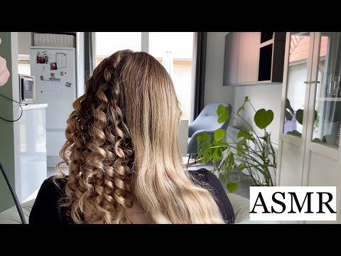 ASMR | 💖 CURLS CURLS CURLS 💖 (hair styling/curling, hair brushing, spraying, hair play, no talking)