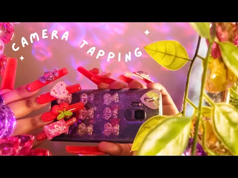 ASMR Camera Tapping , Gummy Bear Phone Case Tapping , Long Nail Tapping - No Talking (LOOPED)