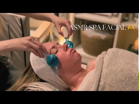 ASMR Spa Facial for Relaxation and Sleep | tingly visuals & Ice Globes. NO TALKING