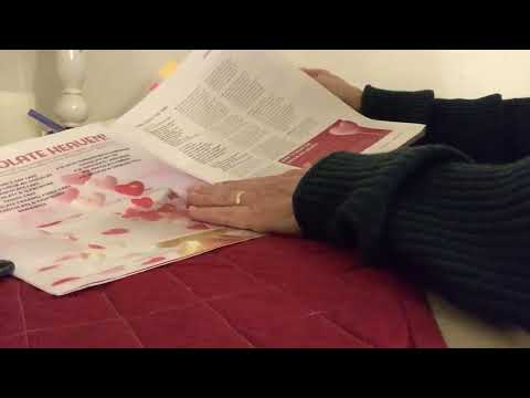 Ad-free ASMR; soothing magazine page turning, no talking