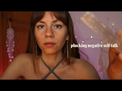 ASMR REIKI plucking negative self talk | tuning forks, heart healing, negative energy removal