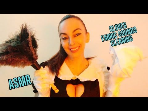 ASMR You are a dirty object and I clean you very gently -  camera touching - gloves  fabric sounds