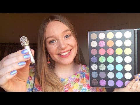 ASMR Doing Your Spring Makeup (Whispered, Mini Mic)