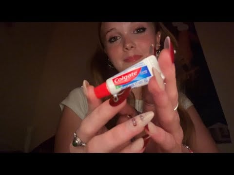 asmr whisper rambling + tapping (random triggers, gum)