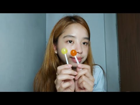 ASMR with 2 mini lollipops 🍭🍭