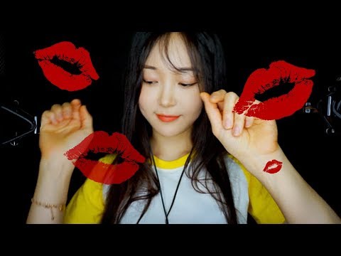 ASMR 100 LAYERED KISSES Whispering Mouth Sounds 100번 덧바르는 입소리 ささやき口音 耳语 口腔音