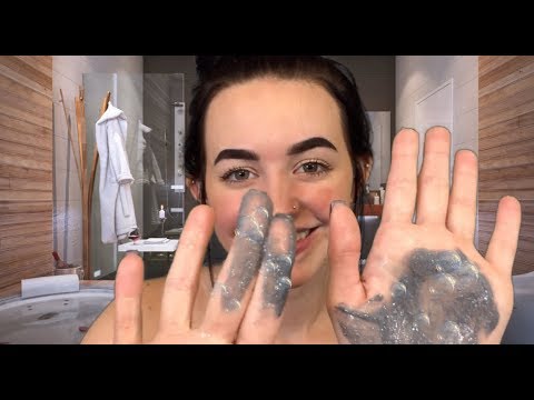 [ASMR] Spa Facial Charcoal and Soapy Scrub! RP