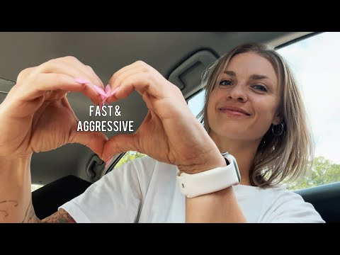 FAST & AGGRESSIVE ASMR IN THE CAR RANDOM TRIGGERS