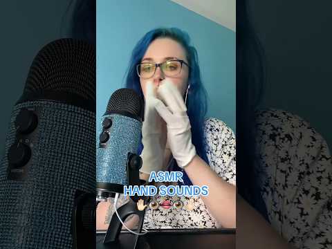 ASMR HAND SOUNDS (full vid on ✅⏰) ✋🏻👁👄👁🤚🏻 #shorts #asmrhandsounds #asmrgloves #asmr