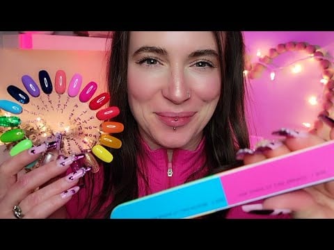 ASMR - Manicure Roleplay 💅 Nail Art, Hand Massage, Soft Spoken