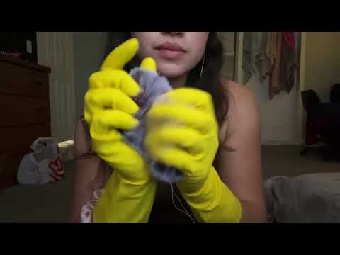 Crinkly Yellow Gloves: Tingly Random Triggers ASMR 🧤