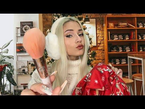 ASMR Eastern European Exchange Student Does Your Christmas Party Makeup (Roleplay, Accent)