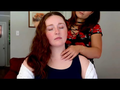 ASMR | Gentle Hair Placing, Face Tracing & Scalp Massage on Jessica | No Talking