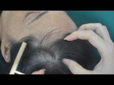 ASMR Head Scratch, Relaxing Hair Parting & Hair Combing Real Person For Reduce Stress