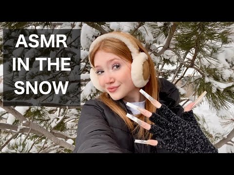 ASMR tingly snow & ice TAPPING/TRACING/SCRATCHING with super long nails