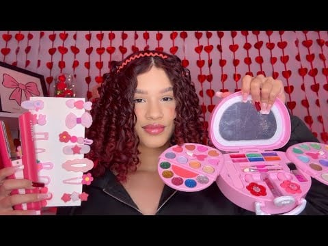 ASMR Te maquillo y te peino (Soy una niña de 6 años)