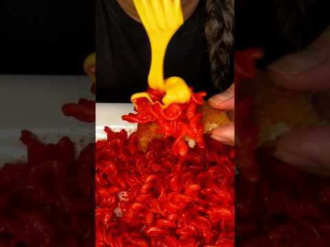 HOT CHEETOS CHEESY PASTA! #asmr #cheesy #food