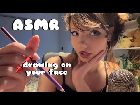 𑣲ASMR || drawing on your face 🖍️ 