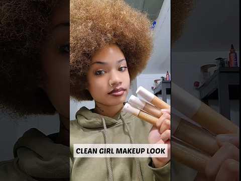CLEAN GIRL MAKEUP BLACK GIRL 🤎 #grwm #shorts #explore #viral#cleangirlmakeup #grwmshort
