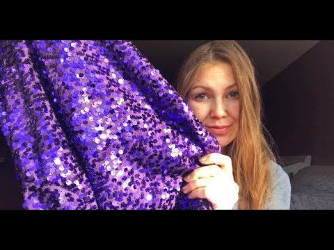 ASMR || The MOST TINGLY Sequin Dress || Whisper Ramble + Up Close Visuals